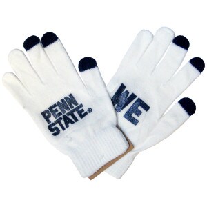 white knit gloves Penn State We